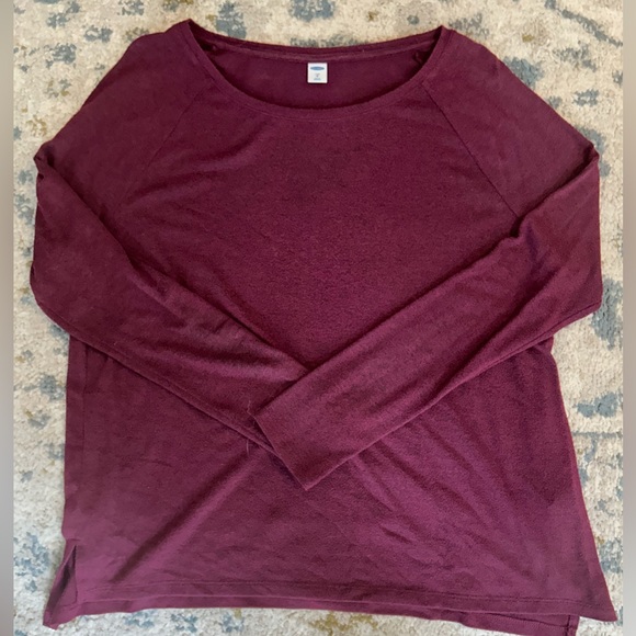 Maroon long sleeve tee - Picture 1 of 2